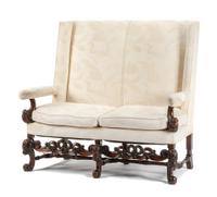 A Jacobean Revival Settee Height 51 x width 57 x depth 29 inches. — LATE 19TH/EARLY 20TH CENTURY