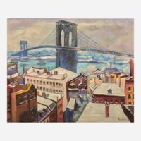 Max Kuehne (American, 1880–1968) View of the Brooklyn Bridge