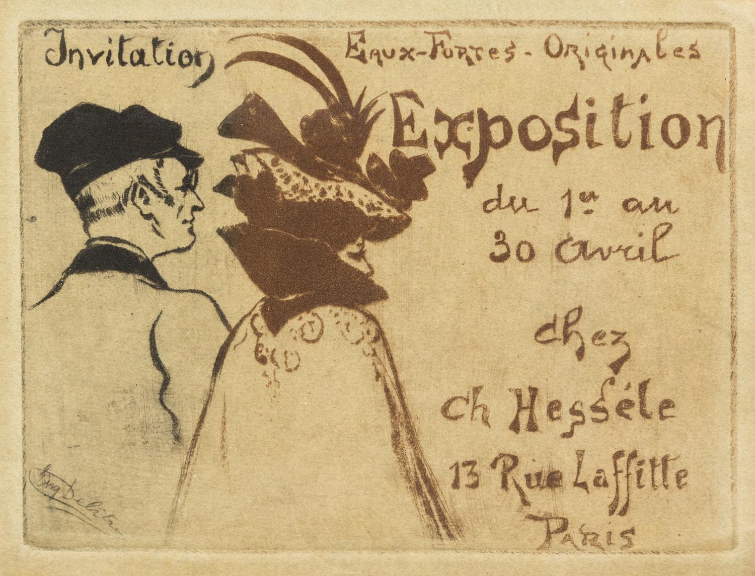 Eugene Delatre, (French, 1864-1938), Carte d'invitation