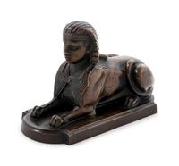 A Continental Grand Tour Patinated Bronze Sphinx