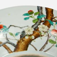 A large Chinese enameled porcelain floral charger 琺瑯彩過枝花卉大盤 Yongzheng six-character mark ?????????