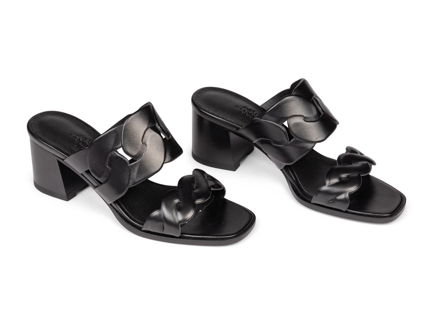 HERMÈS, GABY HEELED LEATHER SANDALS