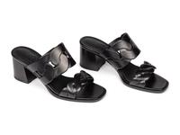 HERMÈS, GABY HEELED LEATHER SANDALS