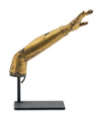 A Chinese Gilt Bronze Buddha Arm