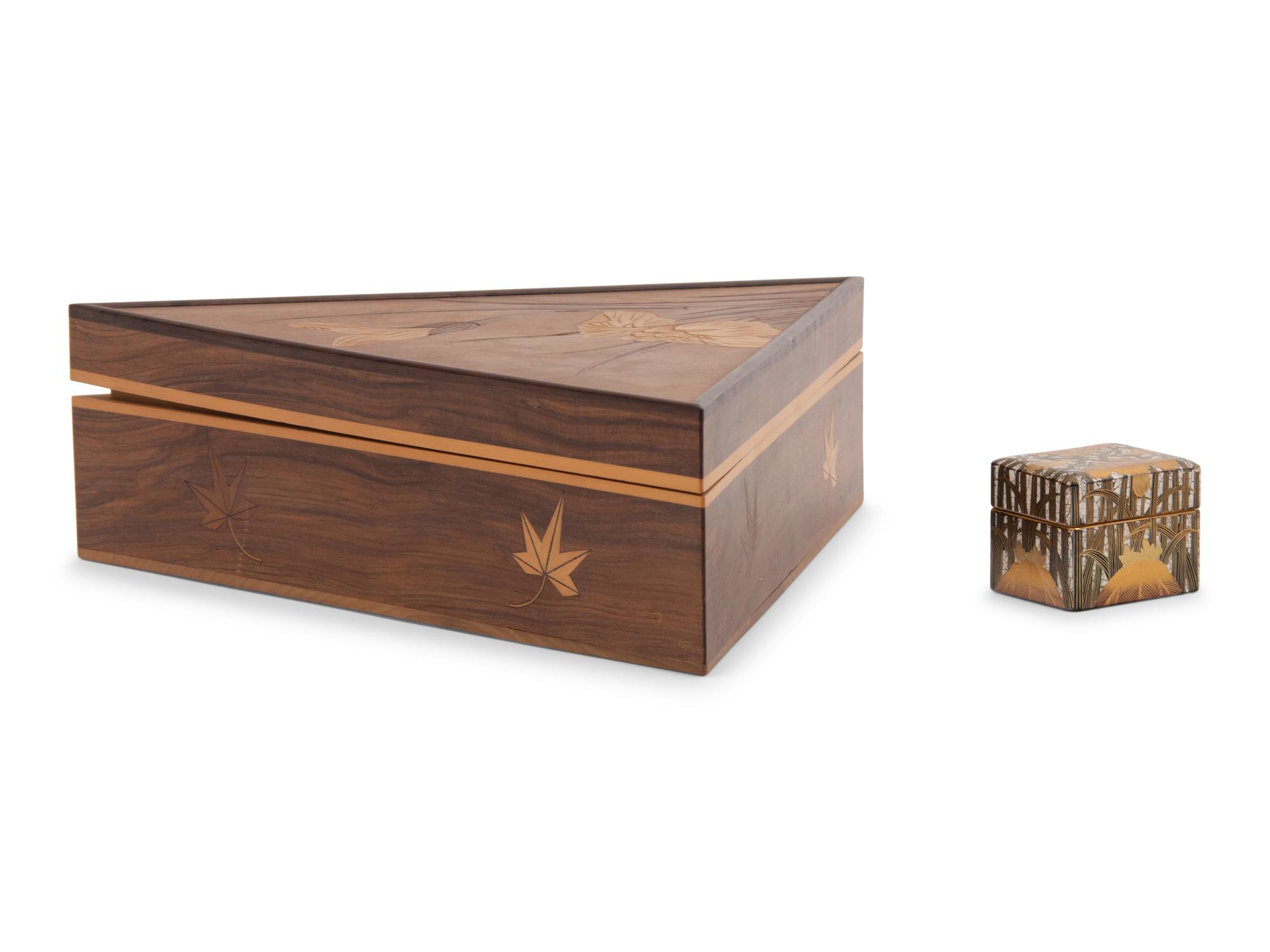 Six Japanese Covered Boxes