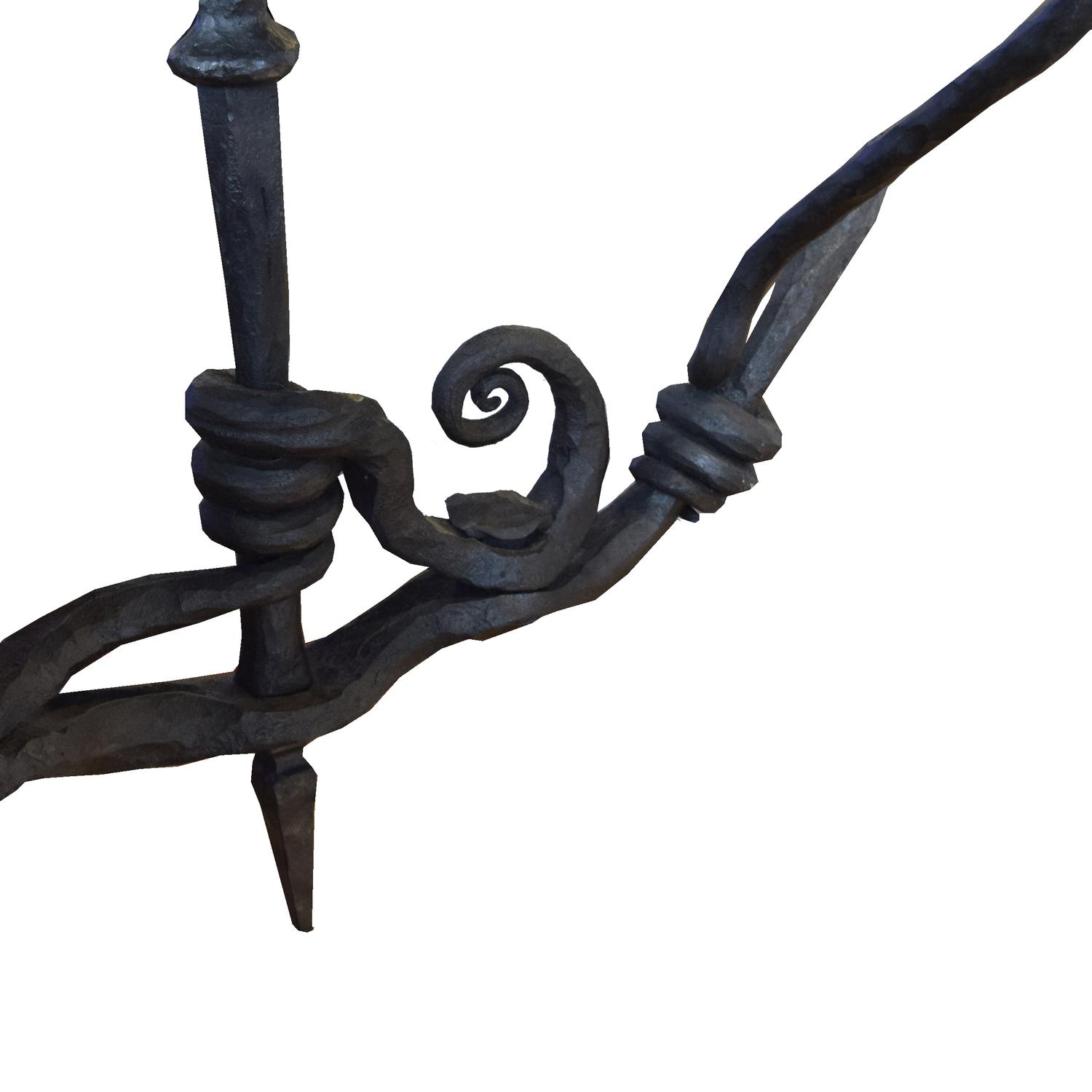 A Wrought Iron Book Stand 30" W x 20" D x 53" H — Italy, 20th Century