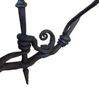 A Wrought Iron Book Stand 30" W x 20" D x 53" H — Italy, 20th Century