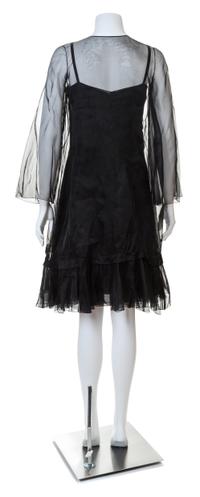 A Christian Dior 1966 Haute Couture Black Silk Dress, No Size.
