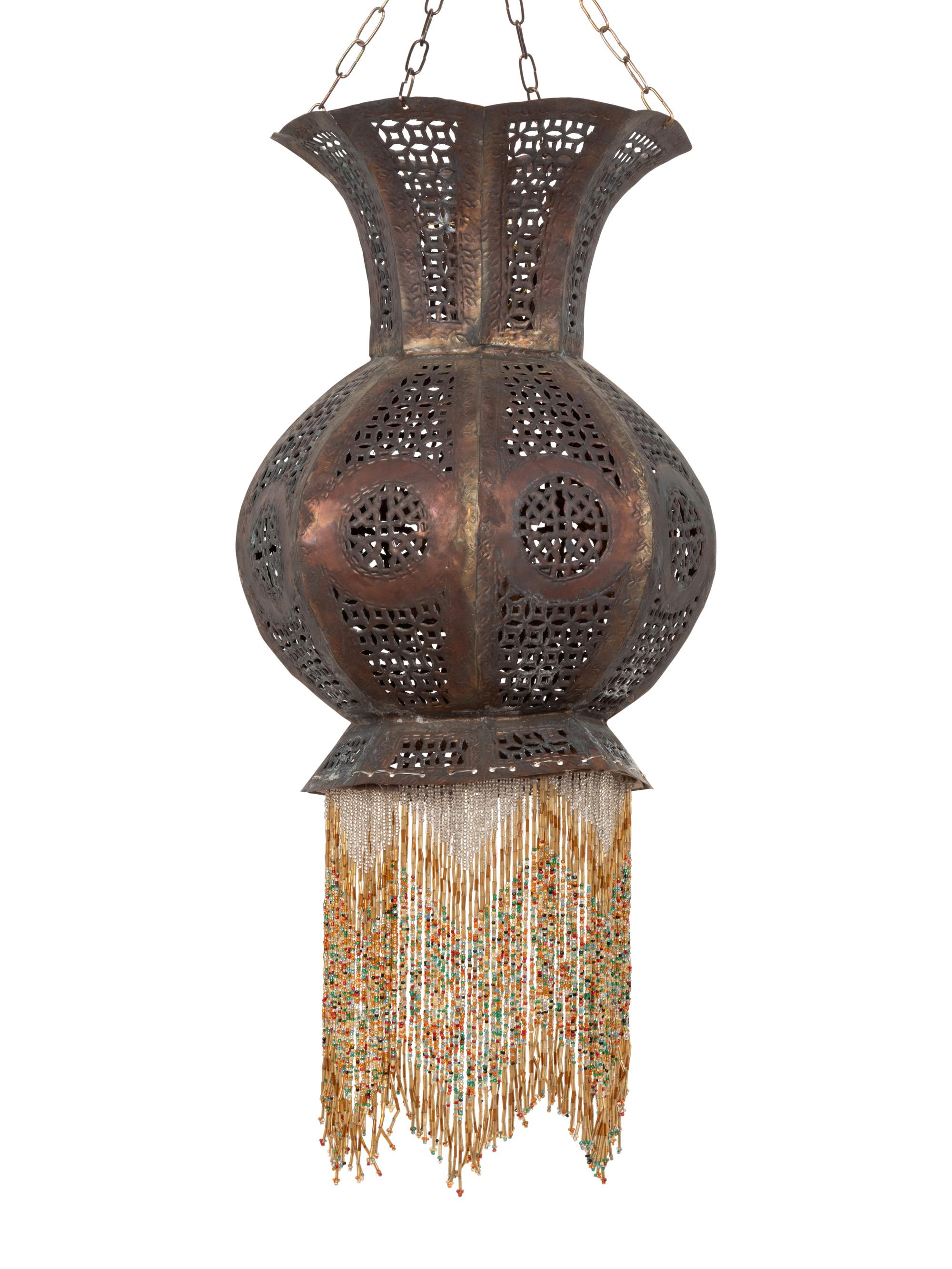 A Group of Three Syrian Brass Lanterns
