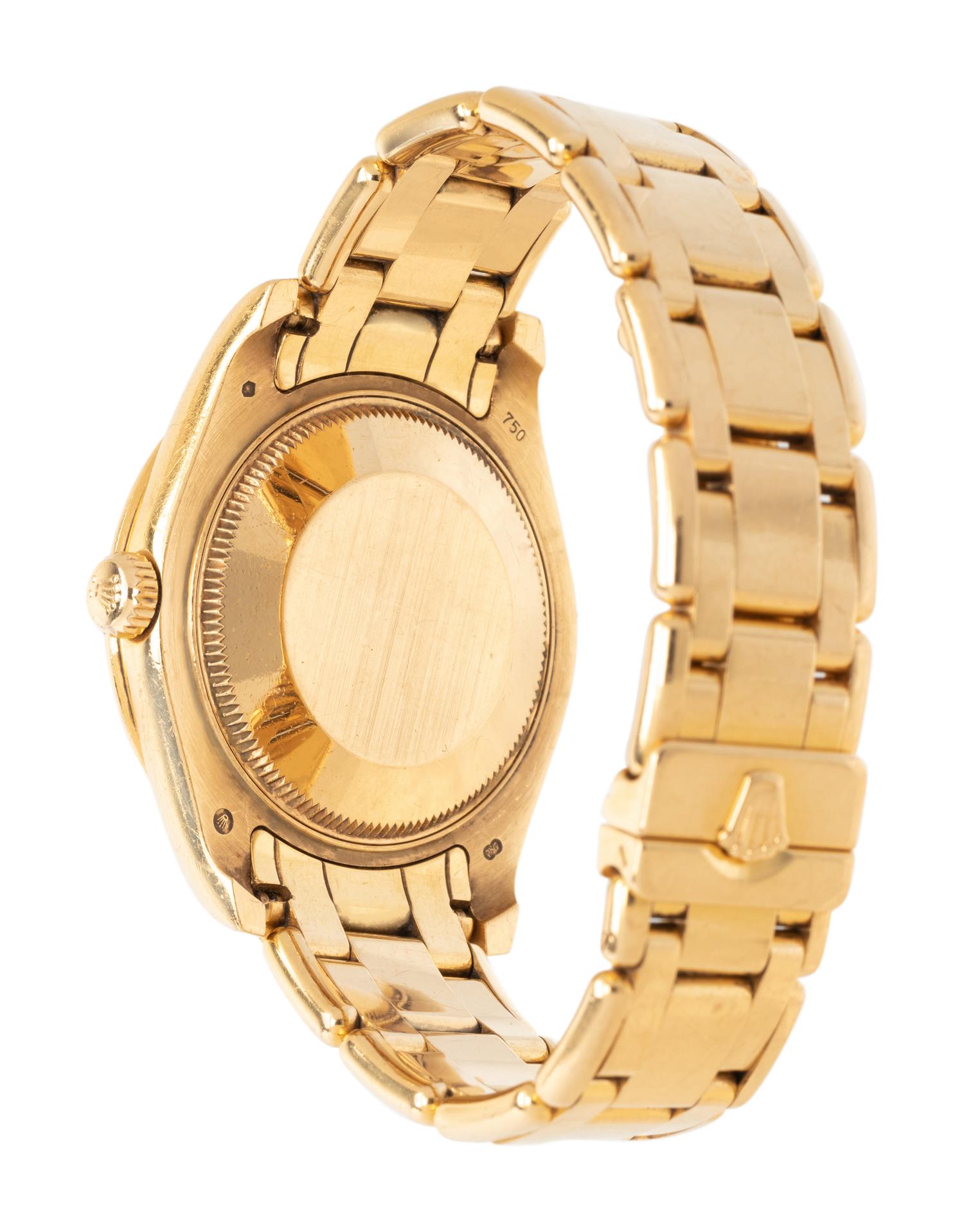 ROLEX, REF. 81318 18K YELLOW GOLD 'PEARLMASTER' WATCH