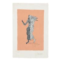 Georges Braque (French, 1882-1963) — Personnage sur fond rosé , ca. 1960
