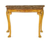 A South Italian Yellow-Painted Console Table