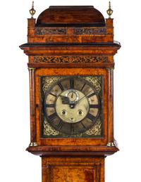 An English Burlwood Tall Case Clock Height 94 inches. — JAMES MARKWICK, LONDON, LATE 17TH CENTURY