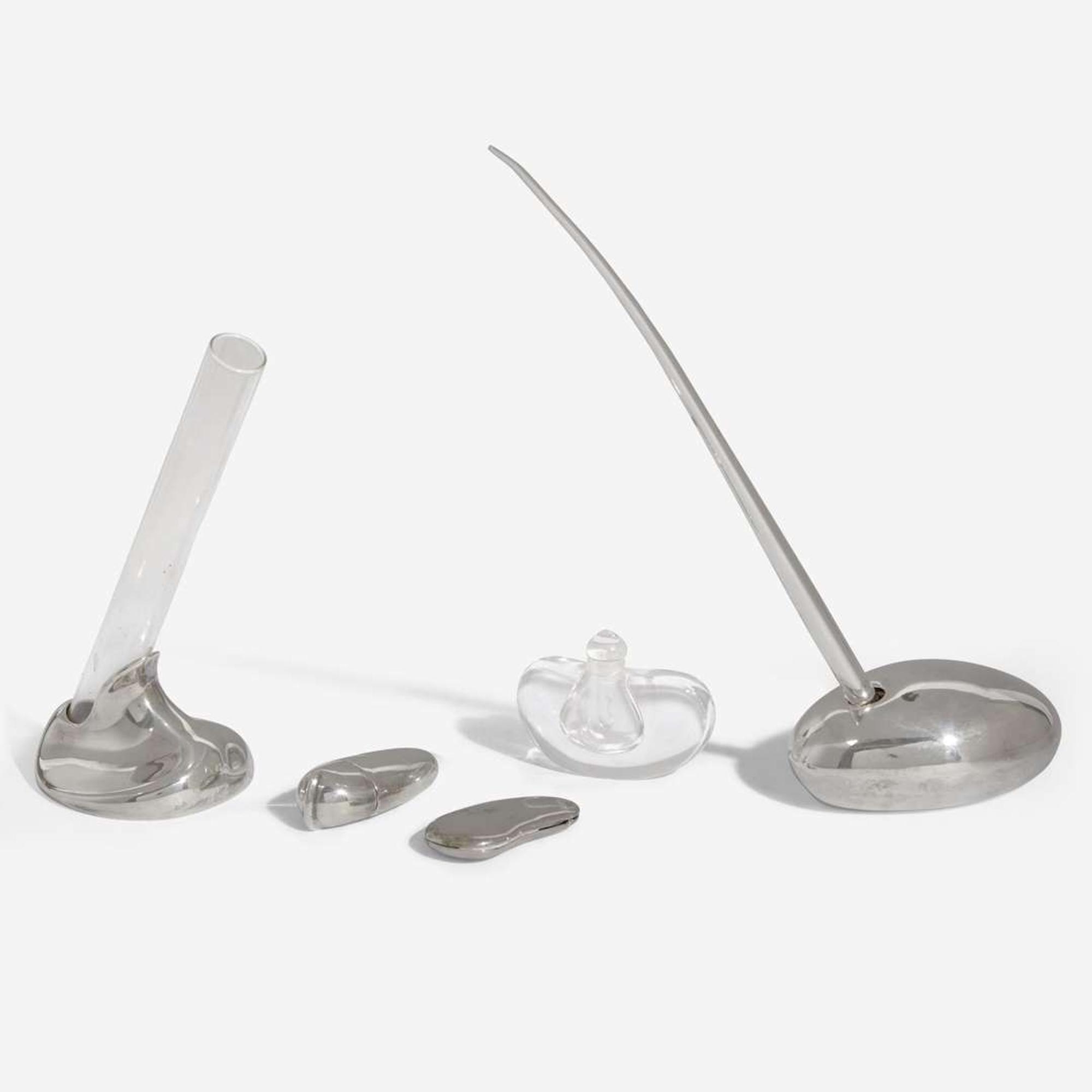 Elsa Peretti (Italian, 1940-2021) Group of Silver and Crystal Items for Tiffany & Co., Spain, circa 1970s-1980s