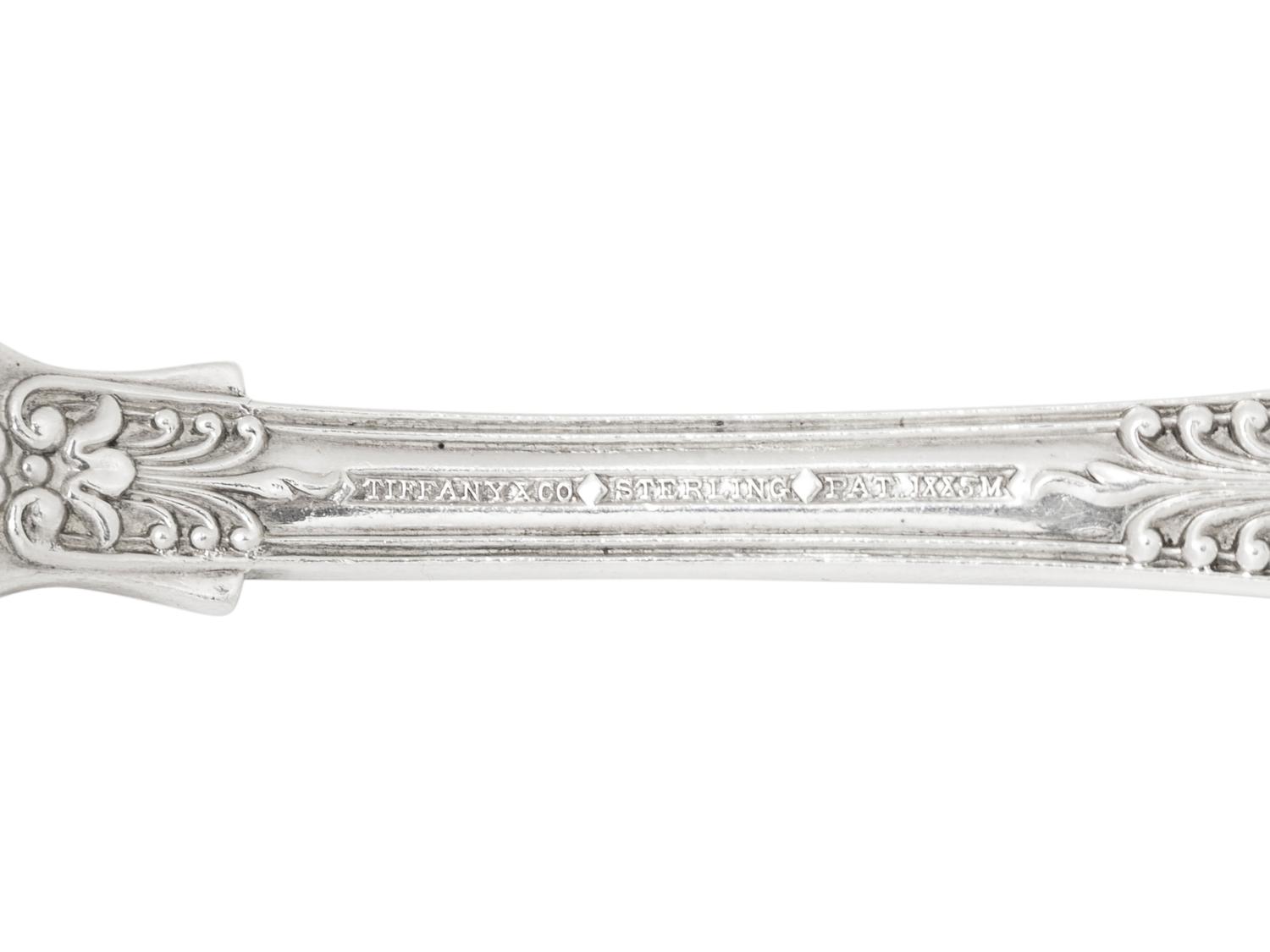 A Tiffany and Co. English King Silver Flatware Service in a Fitted Mahogany Chest