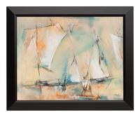 Abstract (Blue, White and Tan) , 1963