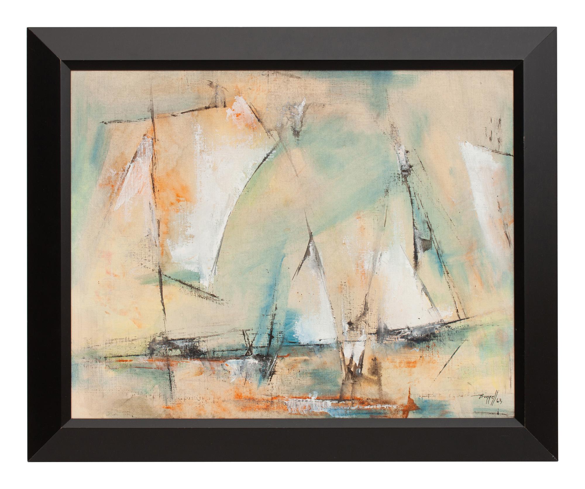Abstract (Blue, White and Tan) , 1963