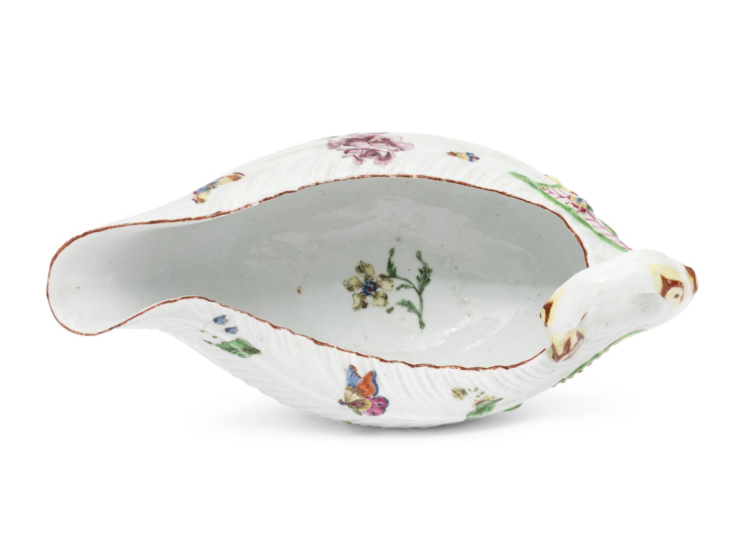 A Pair of Worcester Porcelain Sauce Boats