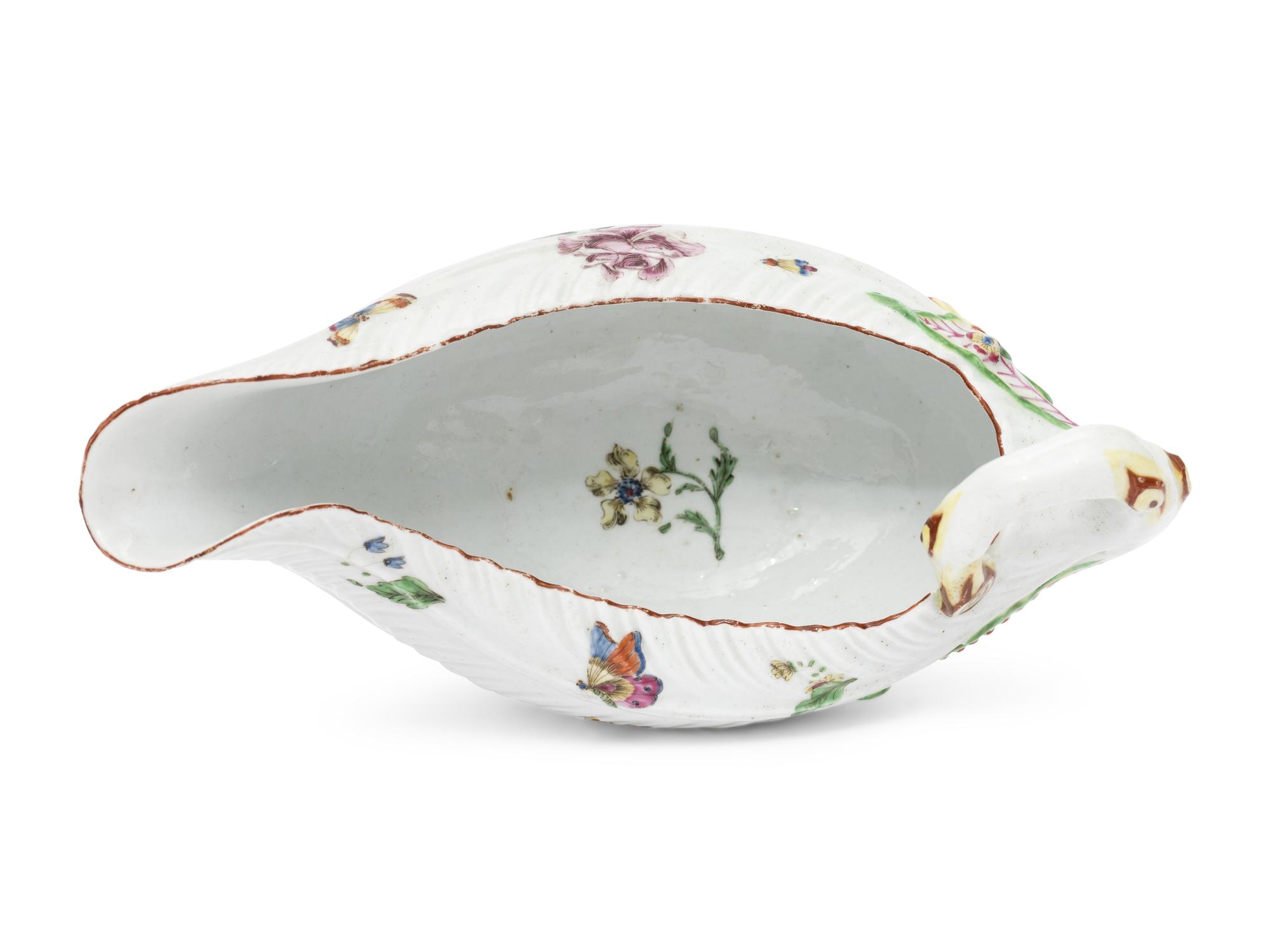 A Pair of Worcester Porcelain Sauce Boats