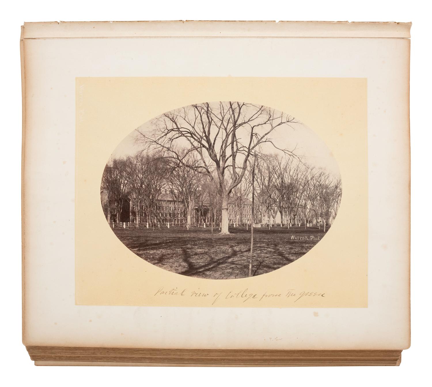 [EARLY PHOTOGRAPHY]. Trio of Yale albums, dated 1856, 1860, & 1868, ft. individual and group portraits, scenes around campus, and inscriptions from classmates incl. many soldiers.