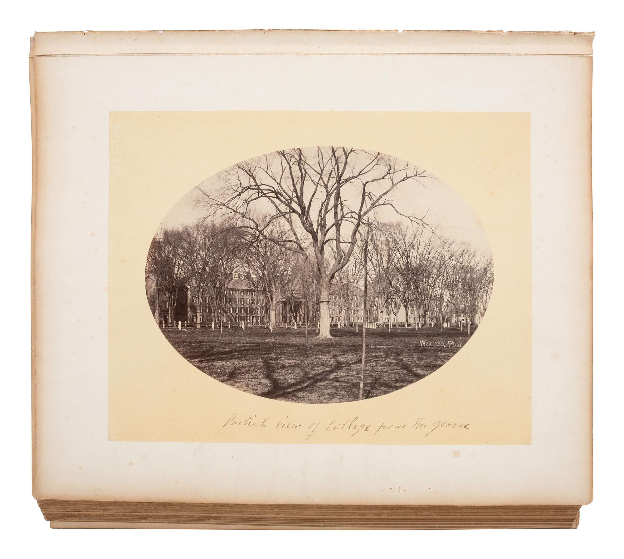 [EARLY PHOTOGRAPHY]. Trio of Yale albums, dated 1856, 1860, & 1868, ft. individual and group portraits, scenes around campus, and inscriptions from classmates incl. many soldiers.