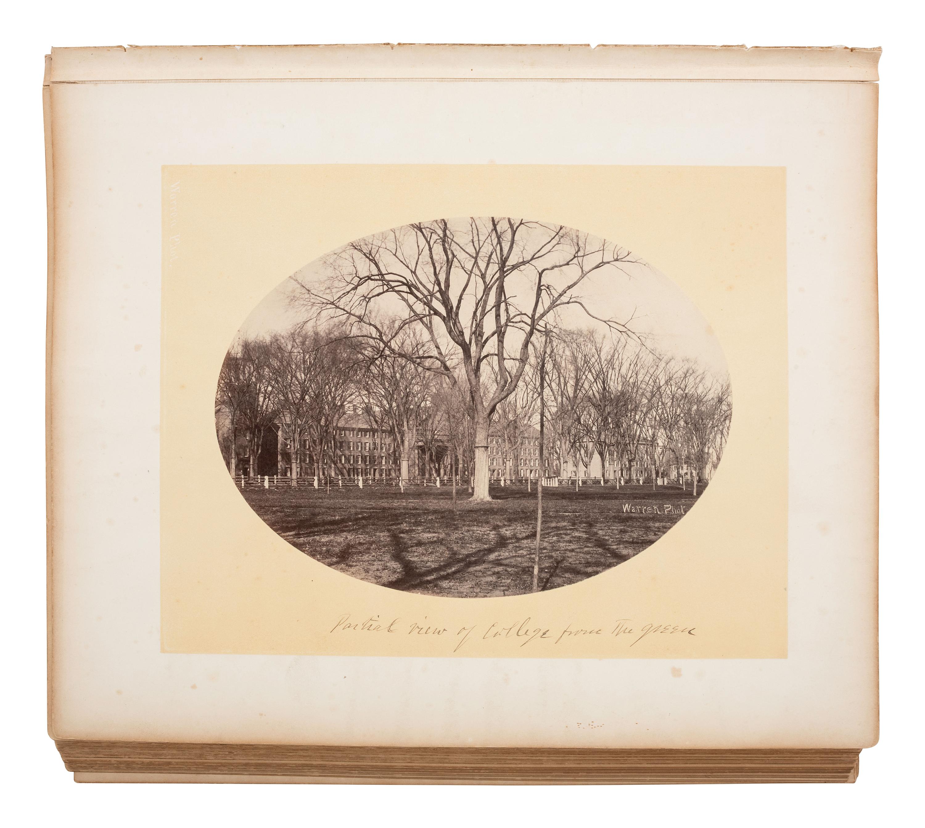 [EARLY PHOTOGRAPHY]. Trio of Yale albums, dated 1856, 1860, & 1868, ft. individual and group portraits, scenes around campus, and inscriptions from classmates incl. many soldiers.