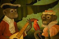 Two Monkeys in a Tropical Setting