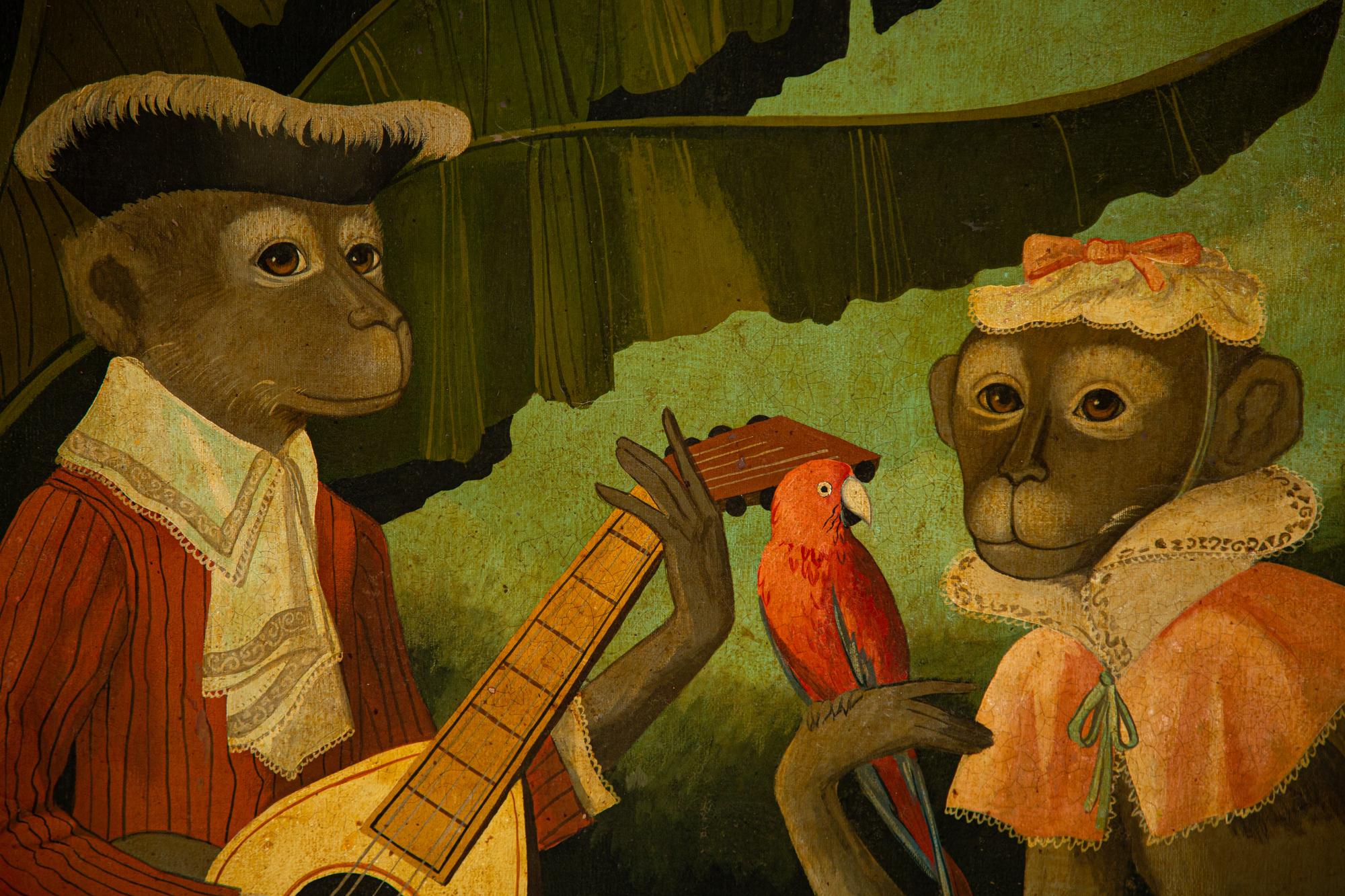 Two Monkeys in a Tropical Setting