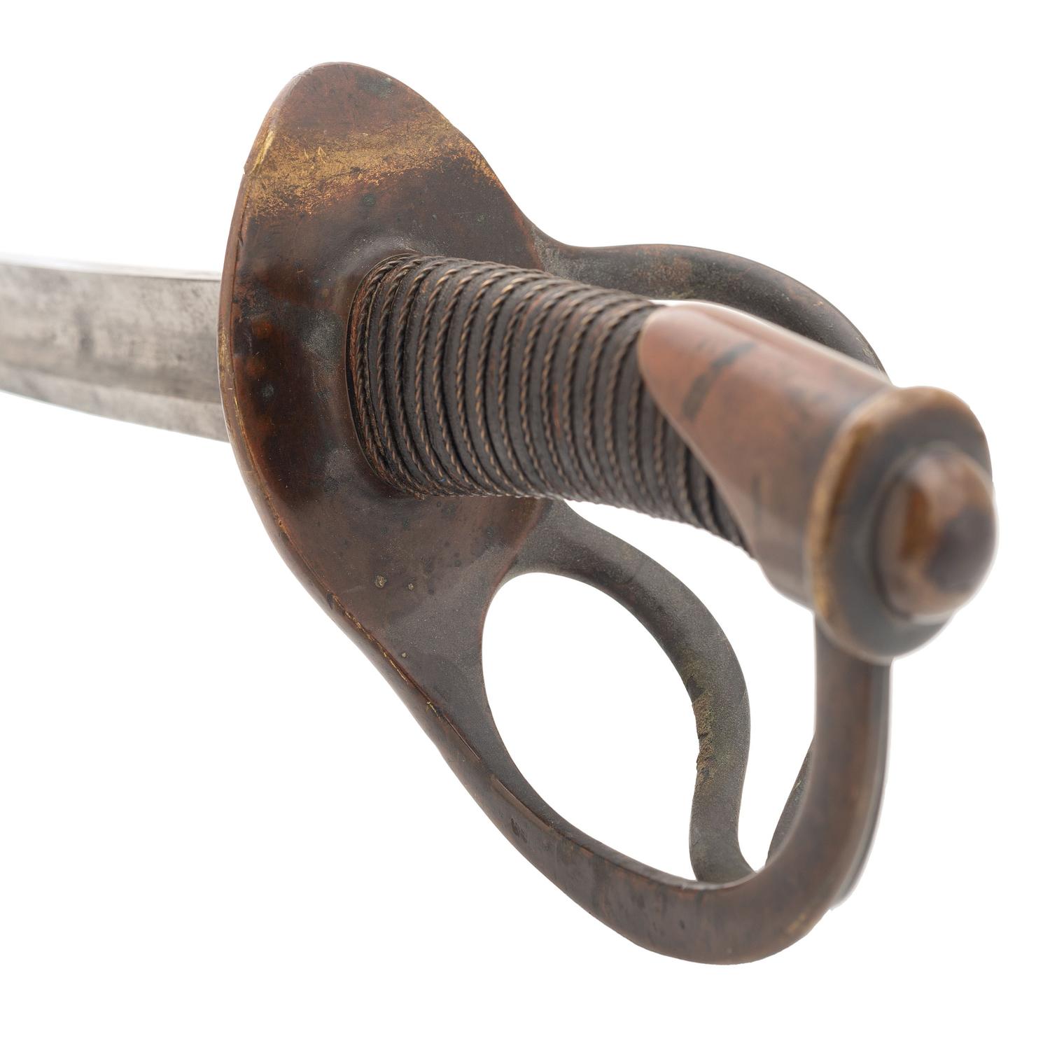 Imported S&K Model 1840 Heavy Cavalry Saber with Old Copper Tag Identifying it to Lt. J.G. Fonda with Mexican War and Civil War Service