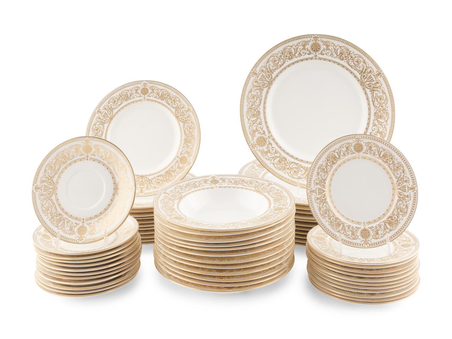 A Royal Worcester Porcelain Dinner Service