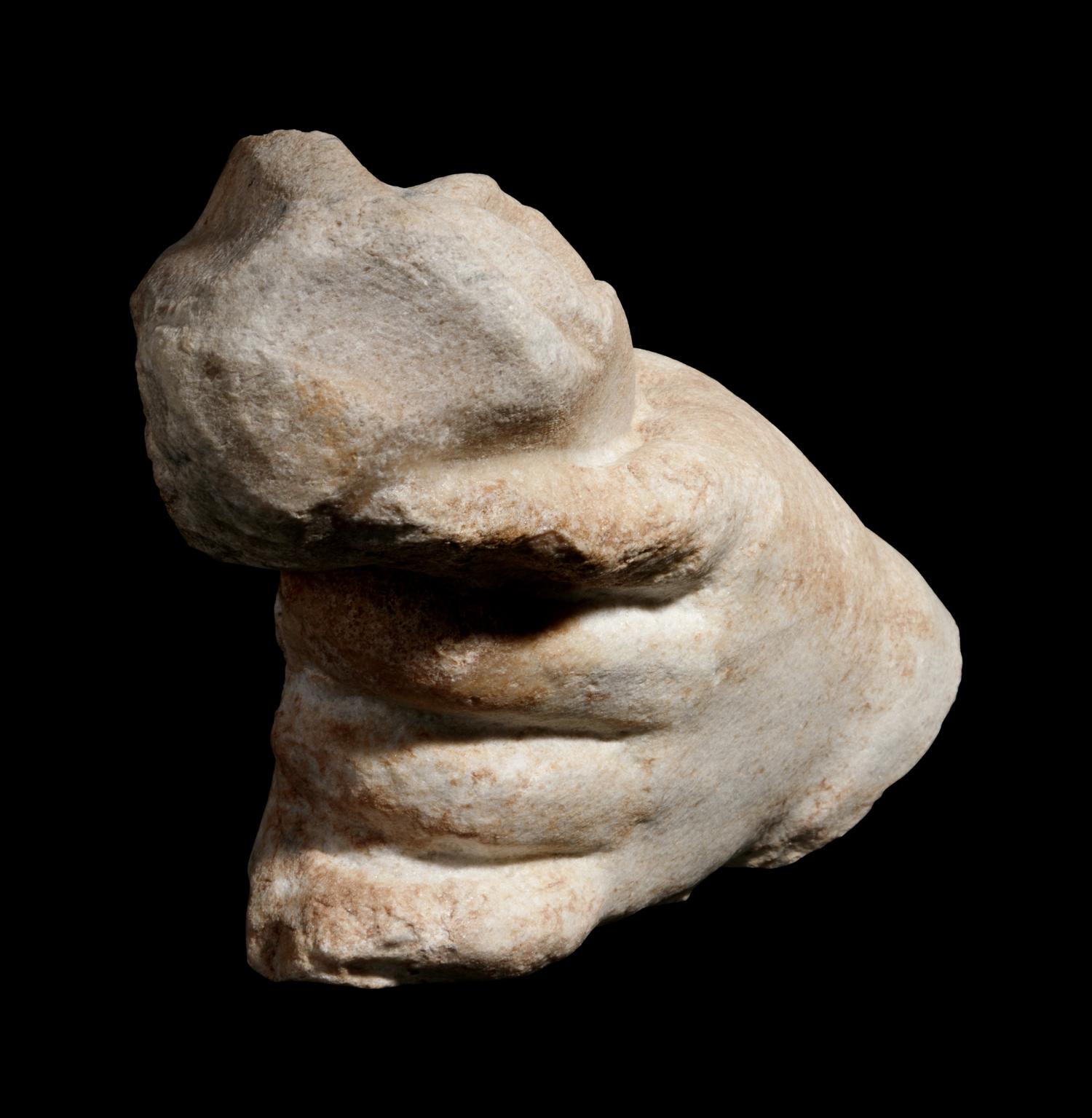 A Roman Marble Over-Lifesized Hand from a Statue