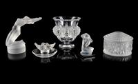 A Group of Frosted Glass Articles