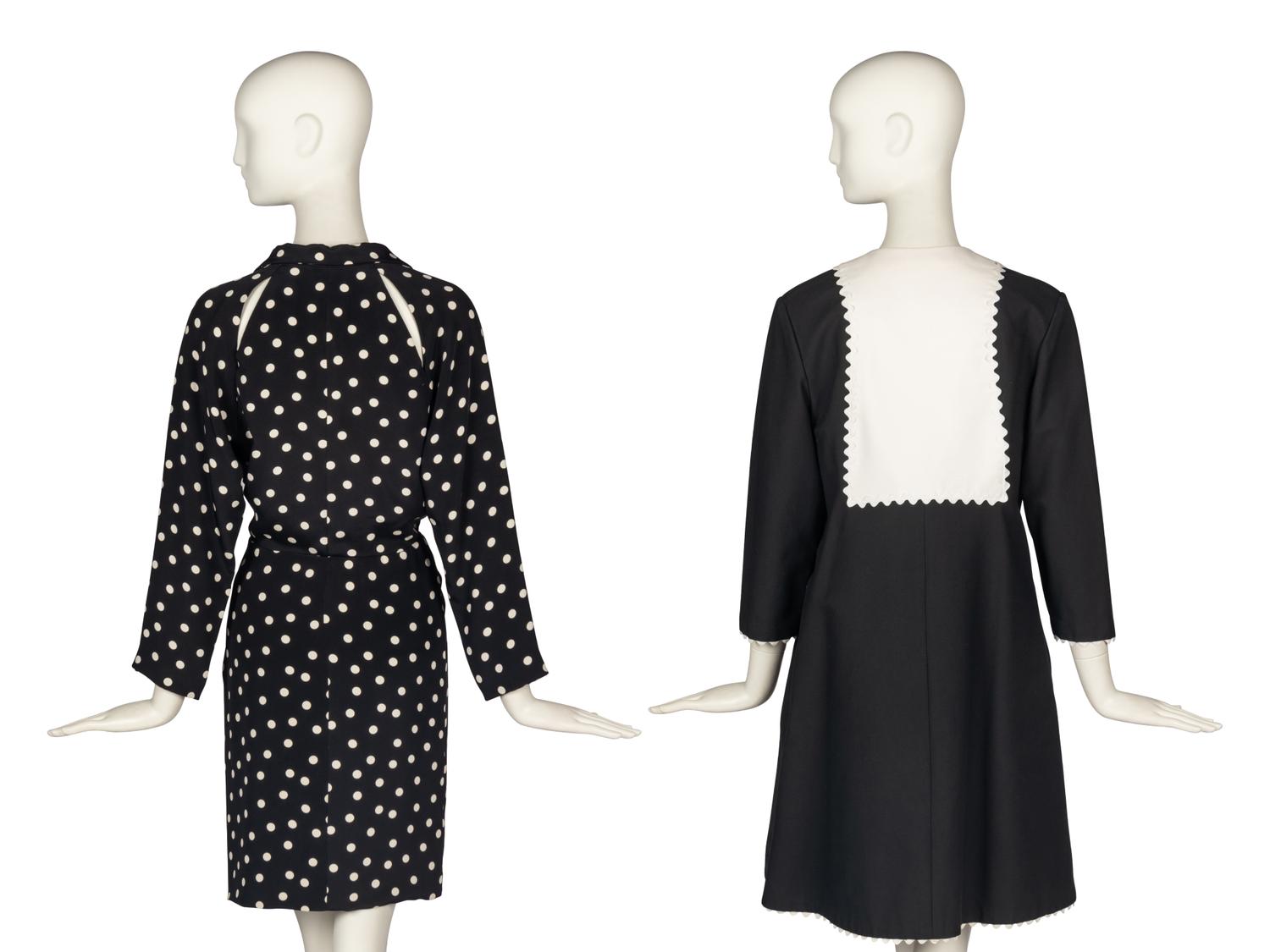 Two Black and White Geoffrey Beene Dresses