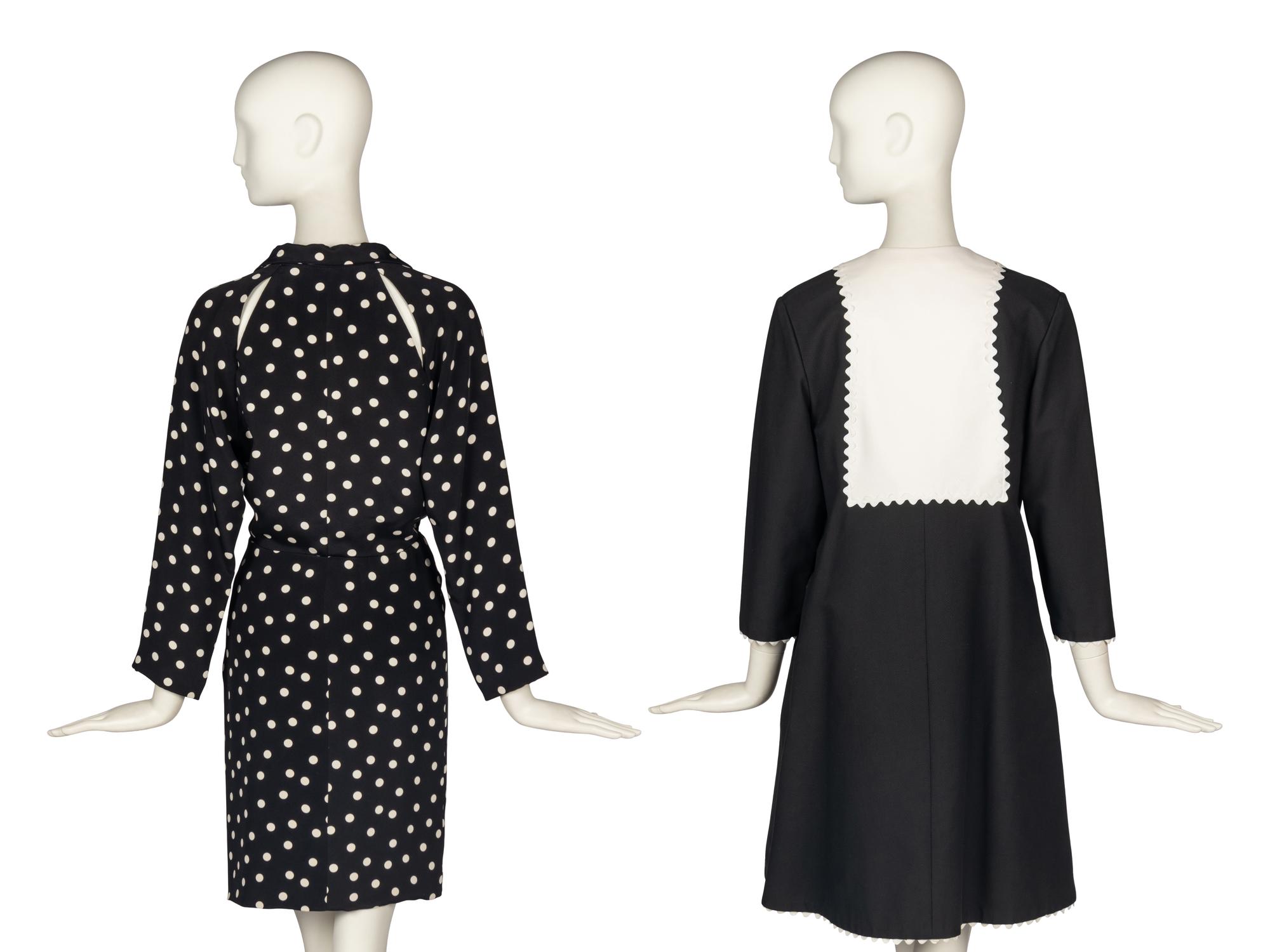 Two Black and White Geoffrey Beene Dresses