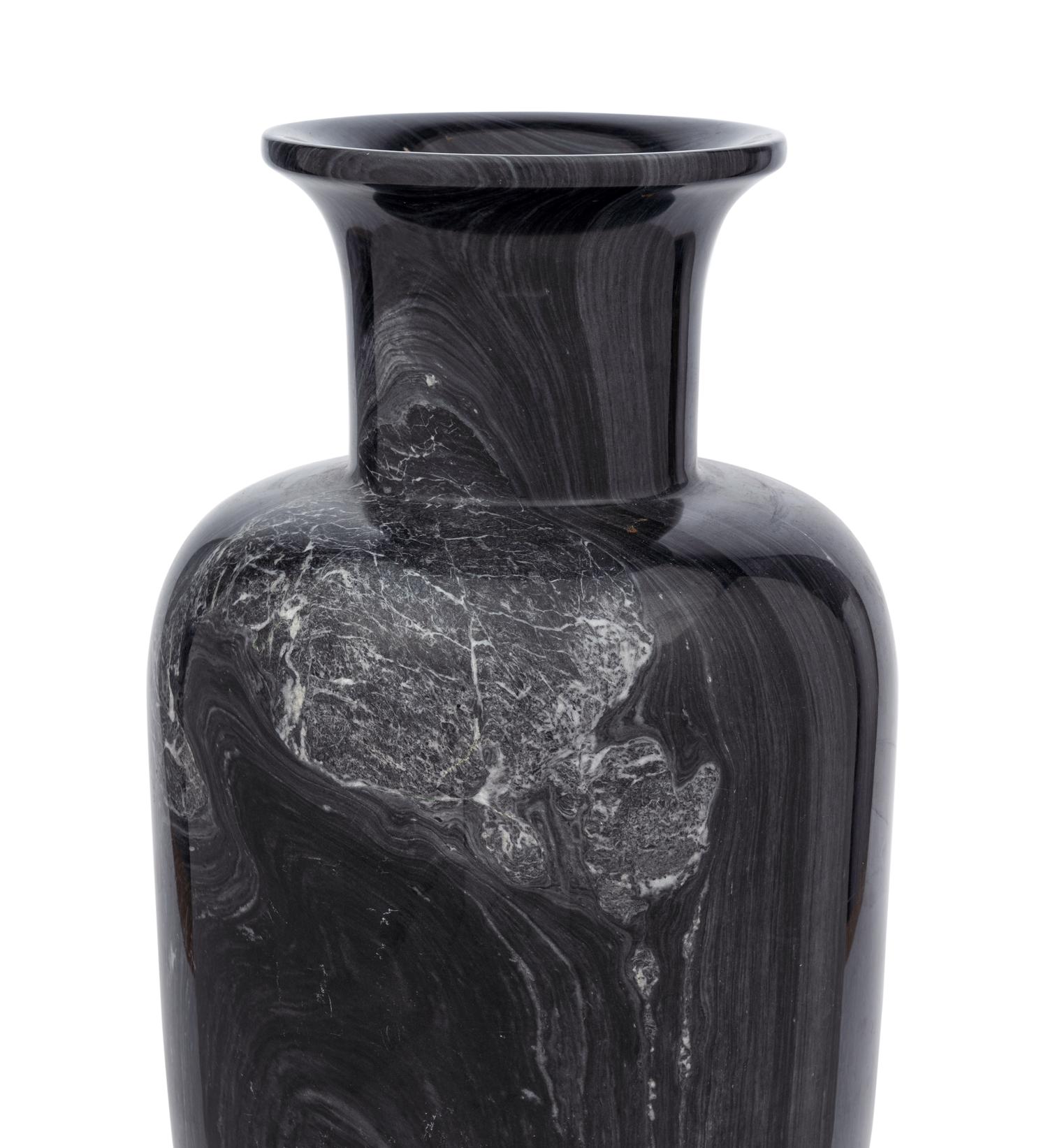 A Modern Black Marble Vase