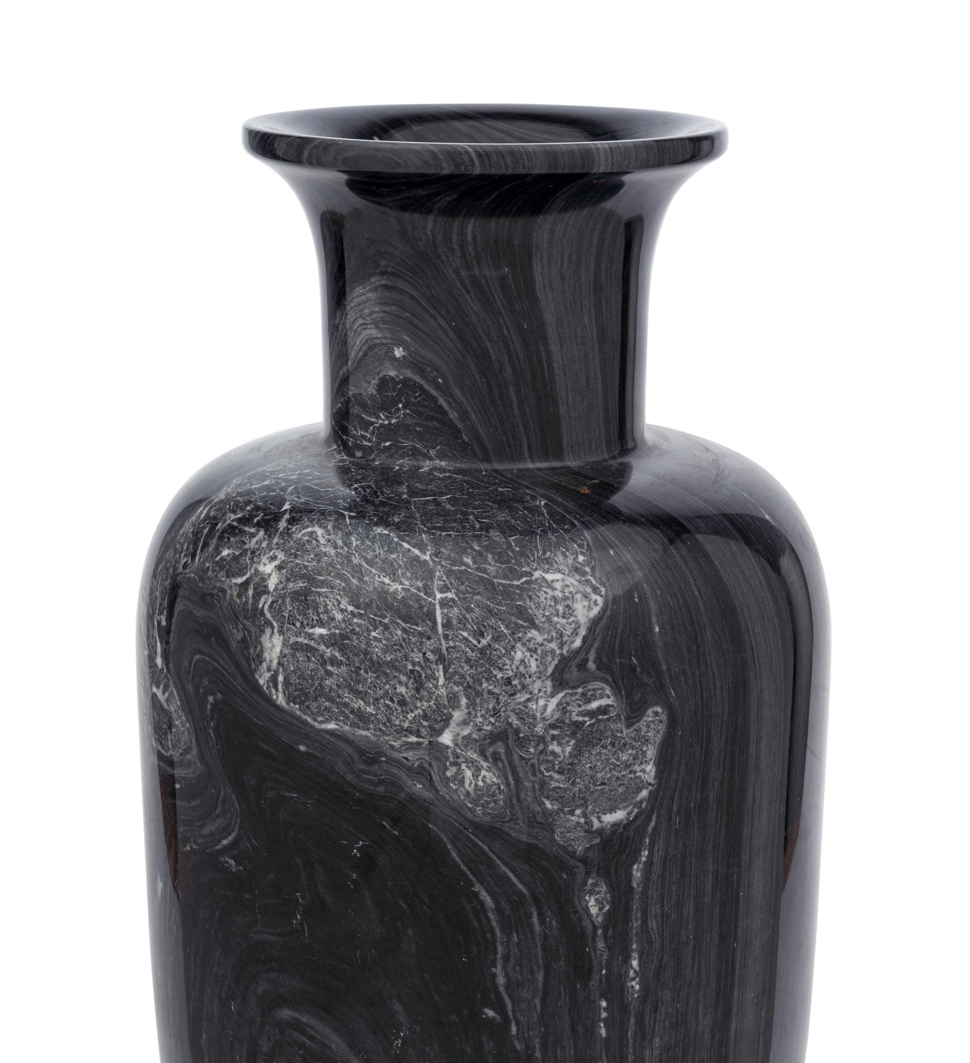 A Modern Black Marble Vase