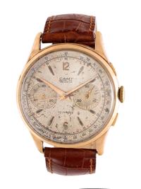 CAMY, VINTAGE, 18K YELLOW GOLD CHRONOGRAPH WRISTWATCH