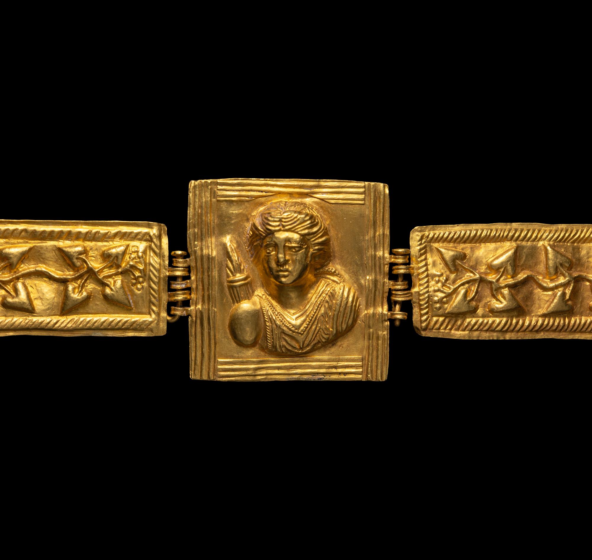 A Roman Gold Diadem or Girdle Featuring Diana