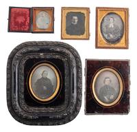 [EARLY PHOTOGRAPHY]. A group of 5 daguerreotypes of clergymen, some European, including: