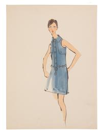 11 Michaele Vollbracht for Geoffrey Beene Fashion Illustrations, Late 1960s