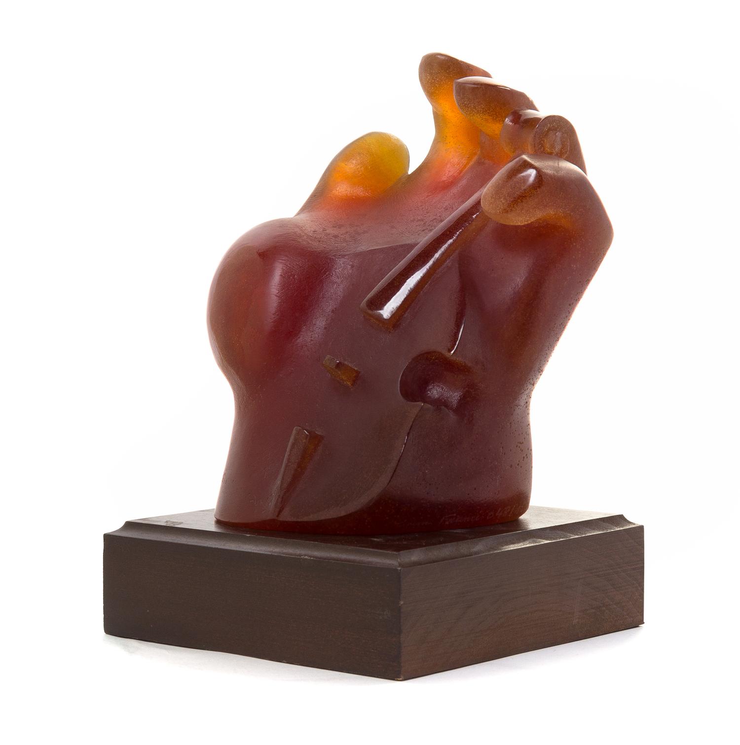 A Daum Pate de Verre Sculpture Height of glass 7 1/2 inches. — Rasquin, 1996