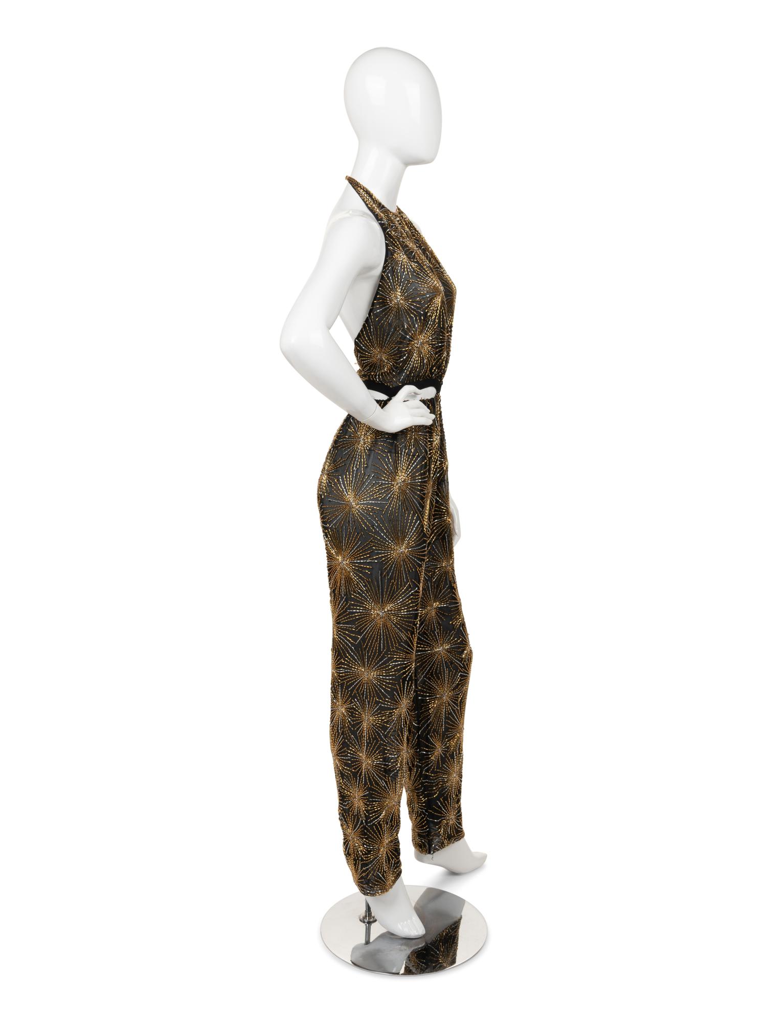Halston Embellished Chiffon Pant Ensemble, Firework Collection, Fall/Winter 1980