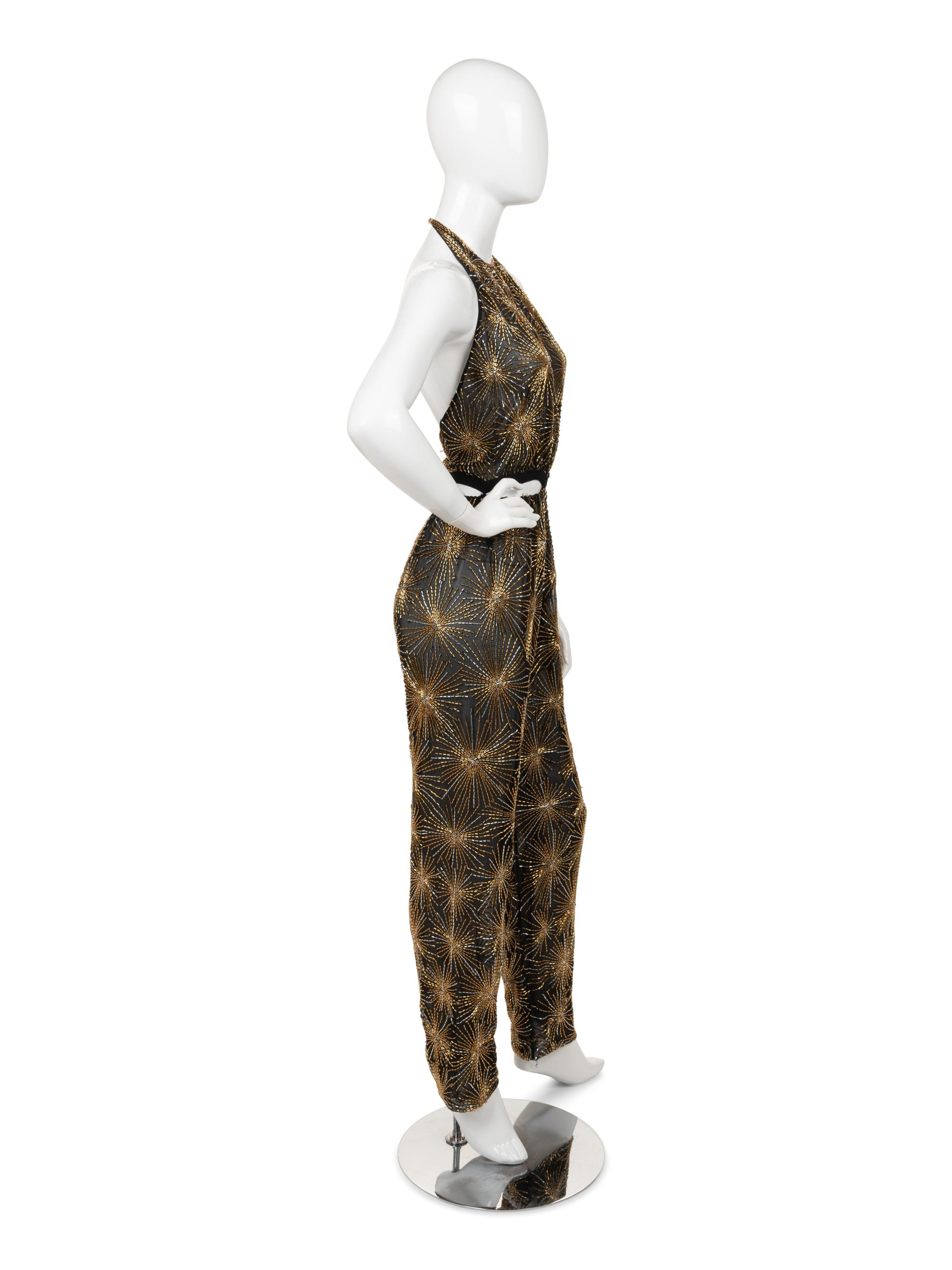 Halston Embellished Chiffon Pant Ensemble, Firework Collection, Fall/Winter 1980