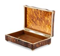 A George III Tortoise Shell Serpentine Dressing Box