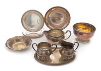 A Collection of American Silver Articles Width of first tray 8 3/4 inches. — 20TH CENTURY