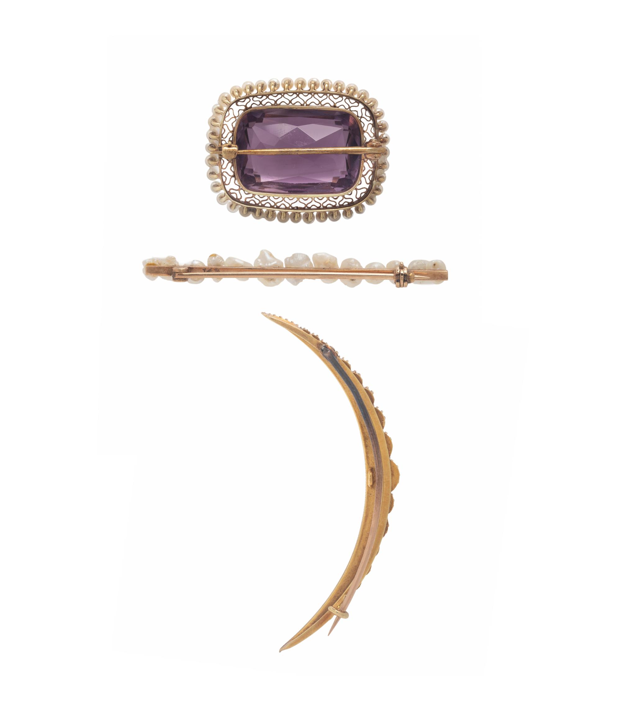Antique, Collection of Seed Pearl Brooches
