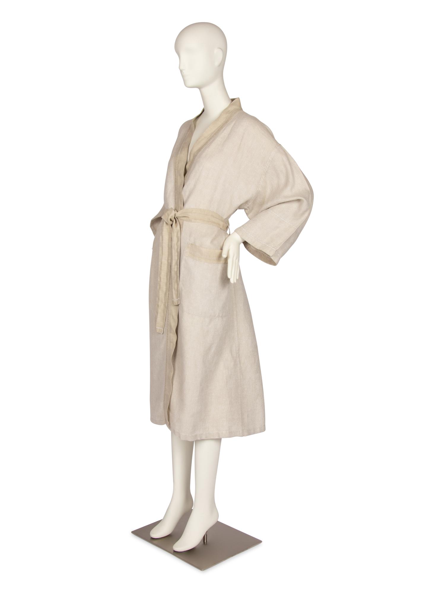 Hermès Linen Belted Robe, 1980s