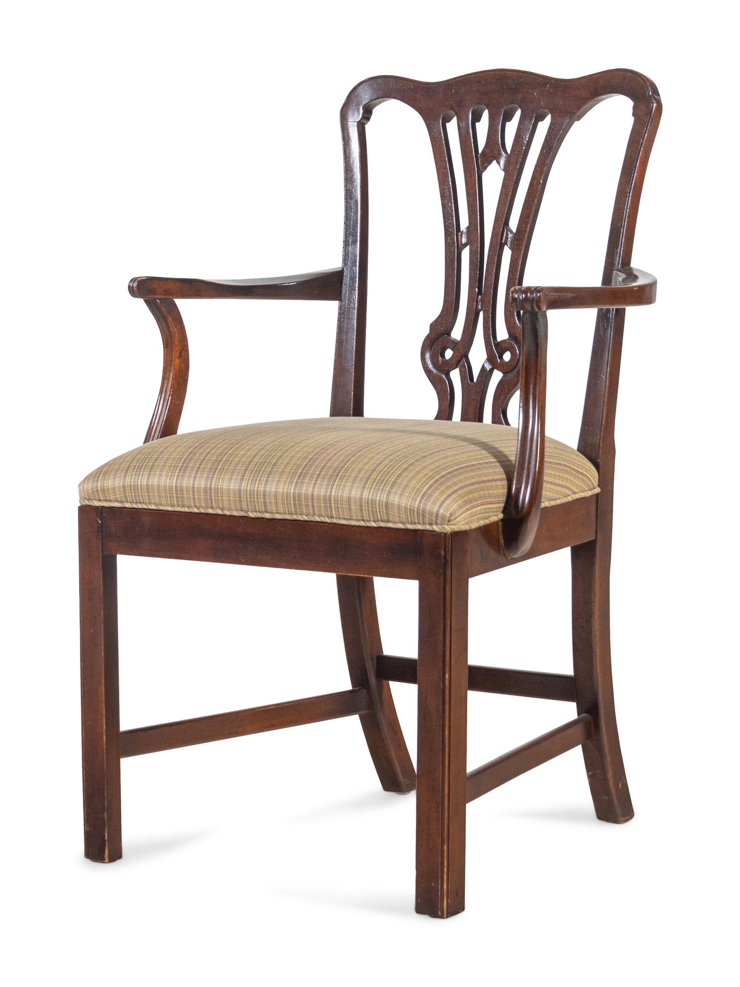 A Set of Six George III Style Mahogany Dining Chairs