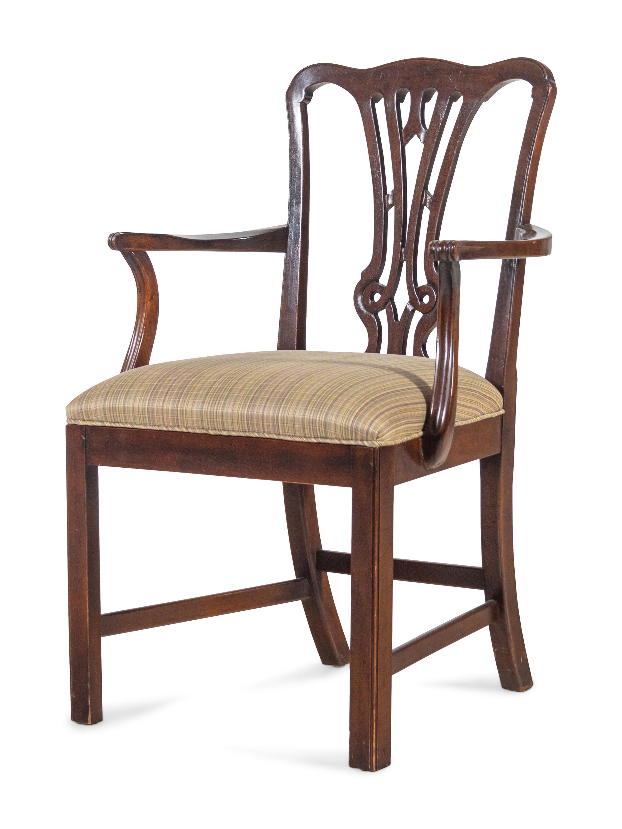 A Set of Six George III Style Mahogany Dining Chairs