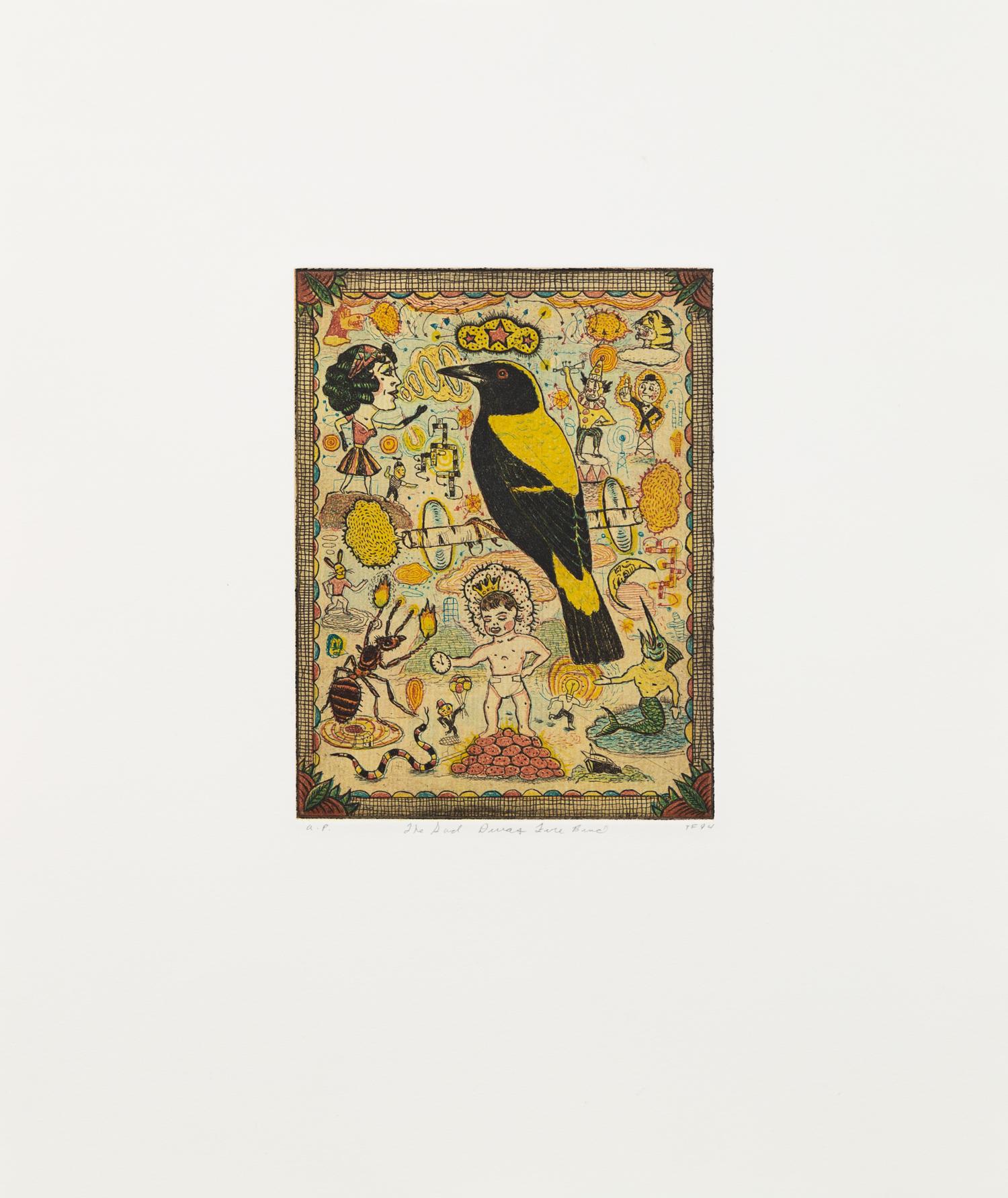Tony Fitzpatrick, (American, b. 1958), The Sad Diva's Fire Bird, The Rose Petrel, and The Last Vegas Bird, 1994 (a group of 3)
